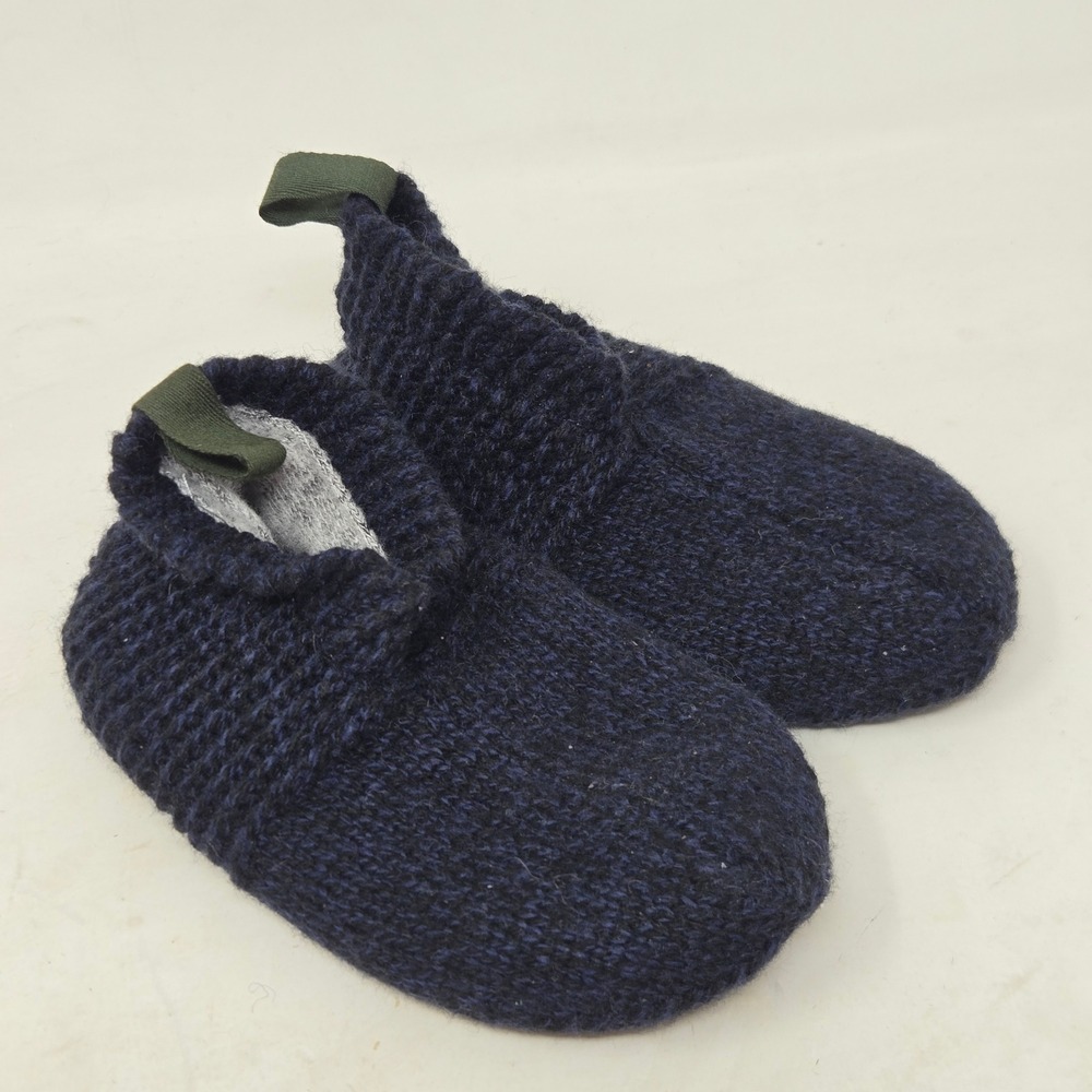 Bombas Kids Gripper Slippers Navy Blue Knit Toddler Size 5-7‎ Slipper Socks